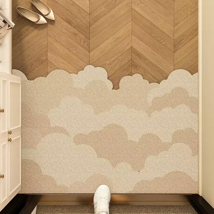 Tapis d'entrée antidérapant coupe libre pour une décoration élégante et pratique pour linge et chaussures