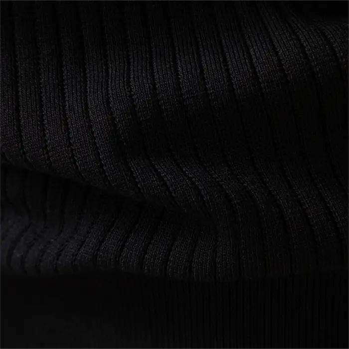 AIOPESON bouton patte Polo hommes côtelé rayure à manches longues coupe contemporaine minimaliste au