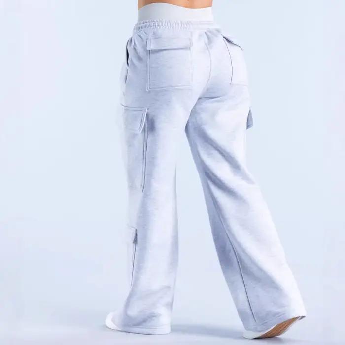 Pantalon cargo large pour femme 2026, taille élastique avec grandes poches, décontracté, fitness, sp