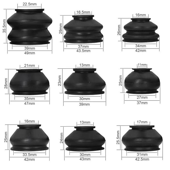 14x Multipack universel voiture Suspension direction rotule en caoutchouc anti-poussière botte couve