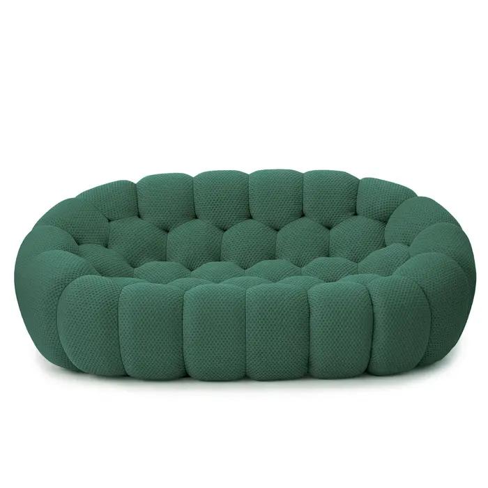 Sdorens 78 ''canapé désossé incurvé moderne confortable tissu tricoté 3D causeuse canapé canapé pare