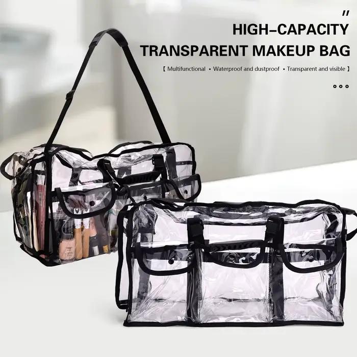 Sac de voyage transparent et étanche pour salon de coiffure, maquillage, outils de bain, accessoires
