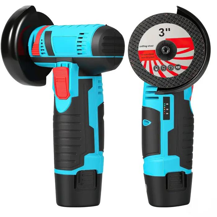 Mini-meuleuse d'angle 12V au lithium-ion, outil de meulage, vitesse de coupe 19500 tr/min, protectio