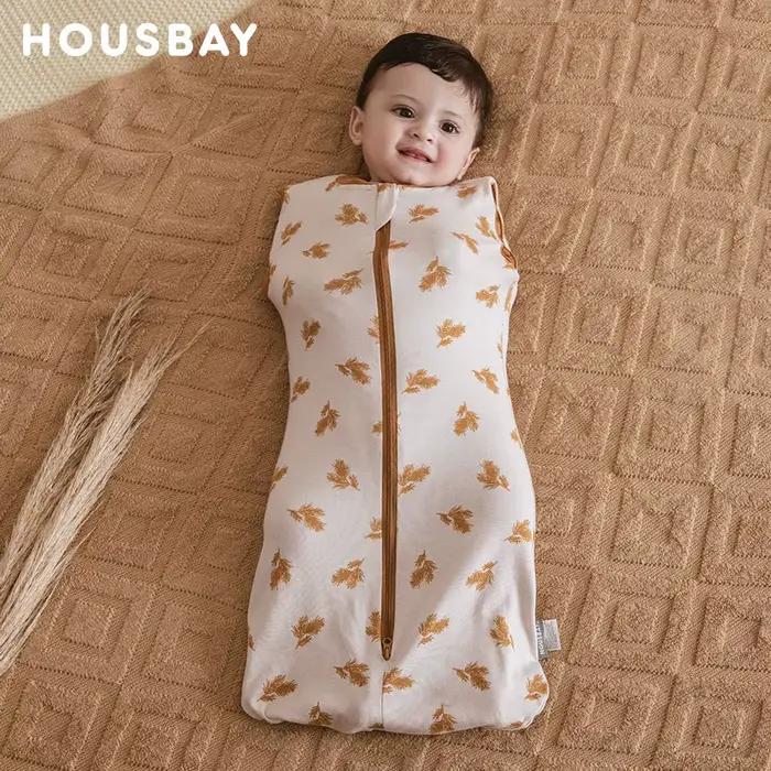 Sac de couchage bébé sans manches été fin - 100% coton doux à fermeture éclair 2 voies