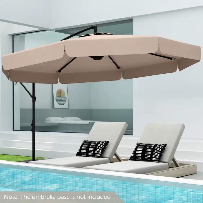 Parasol suspendu décalé de 10 pieds, en porte-à-faux avec couvercle