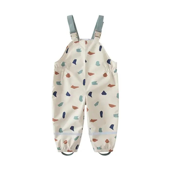 HONEYKING enfants pantalons de pluie imperméables combinaisons pour bébés garçons filles salopette p