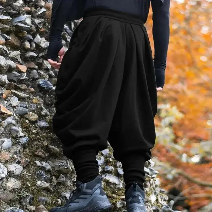 Pantalon de jogging ample pour homme, style streetwear, couleur unie, cordon de serrage, pantalon de