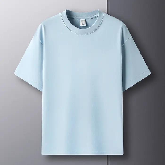 100% coton Été marque haut de gamme hommes manches courtes col rond Fashion Edition Type demi - manc