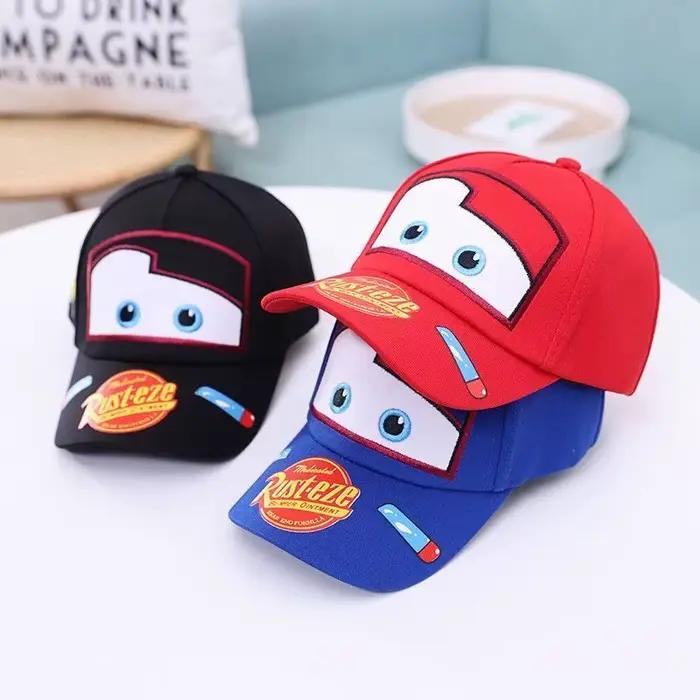Lightning McQueen printemps, automne et été chapeau pour enfants voitures de dessin animé chapeau à
