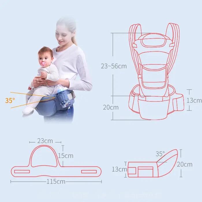 Porte-bébé ergonomique sac à dos Hipseat kangourou transporteur face avant voyage bébé