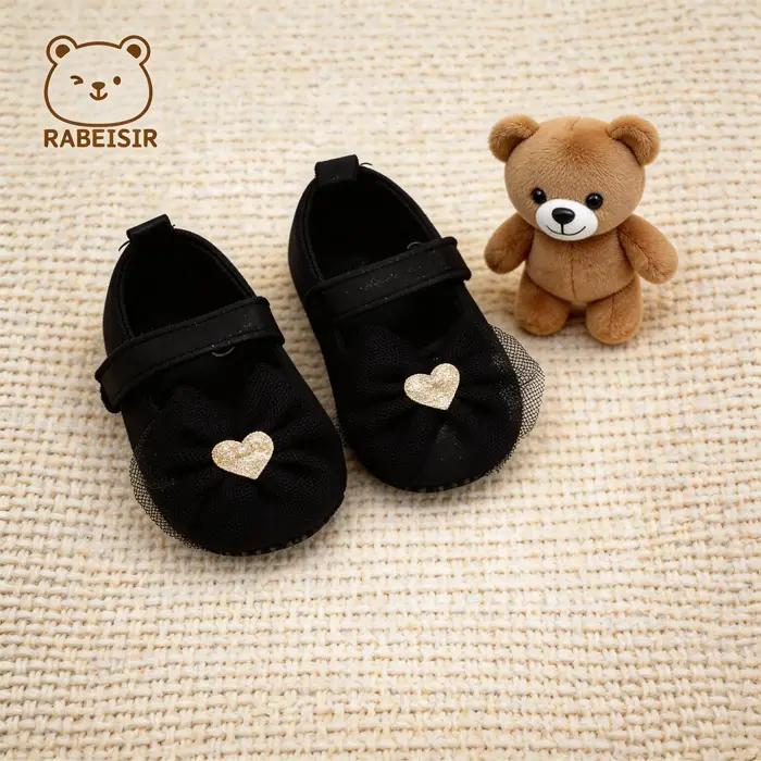 Chaussures de Marche Respirantes et Antidérapantes pour Bébé Première Paire Tout-Petits Style Princesse Dentelle Occasions Spéciales Promenade Famille Parc Visite Familiale Baptême Communion