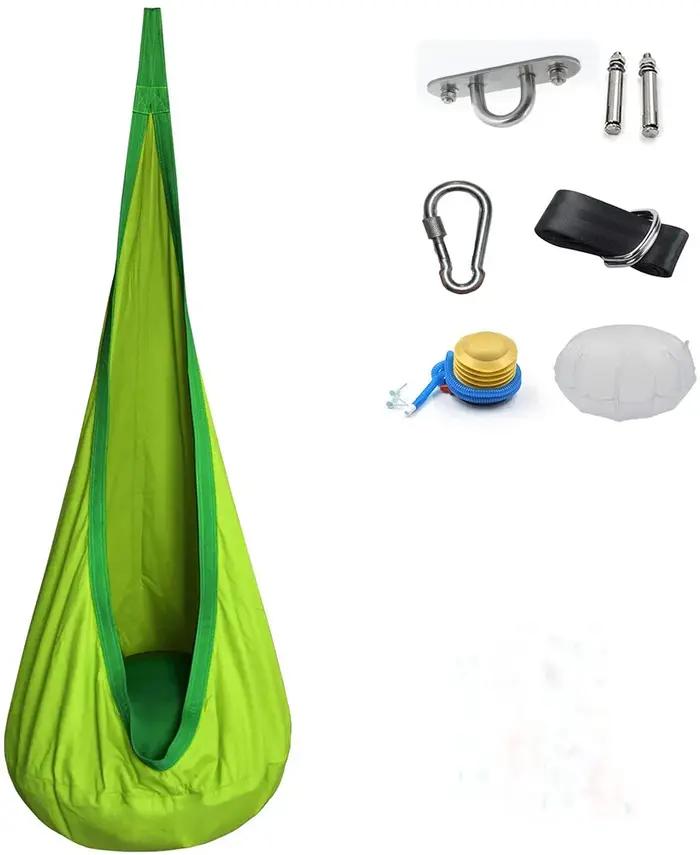Chaise suspendue pour enfants, lit balançoire Portable en tissu Parachute, modèle de cour intérieure