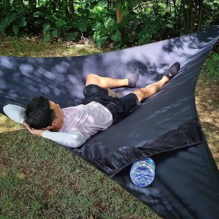 Chemise triangulaire de camping en plein air, anti-flexion, tissu Oxford, avec tendeur, 400x400x300c