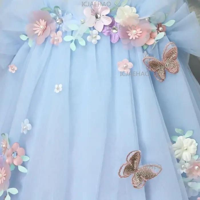 Robe Tutu Enfant 2026 avec Appliques et Ailes, Robe de Princesse pour Filles, Tenue de Cérémonie et