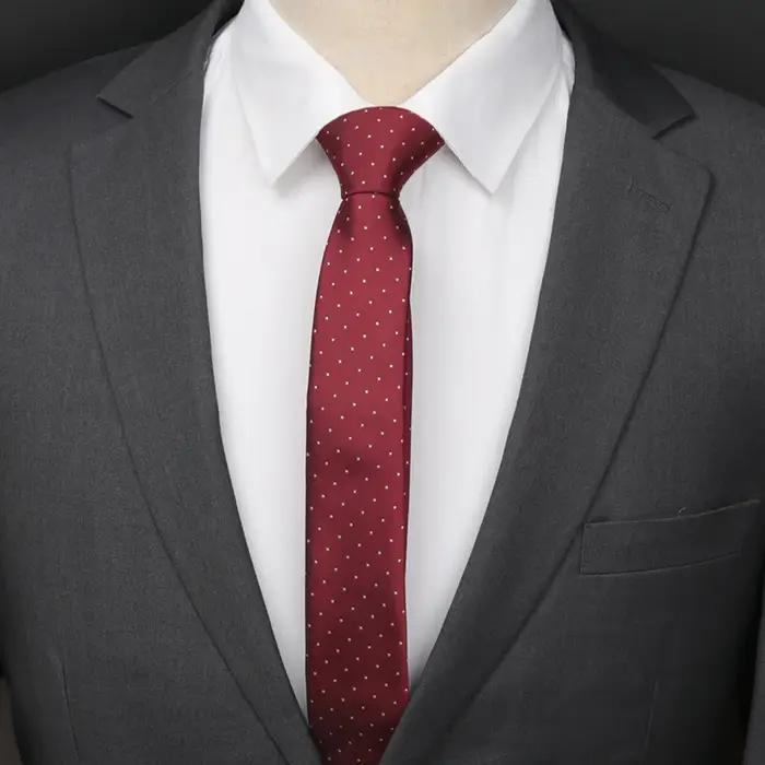 Cravates noires fines en Polyester pour hommes et femmes, classiques, à la mode, décontractées, fête