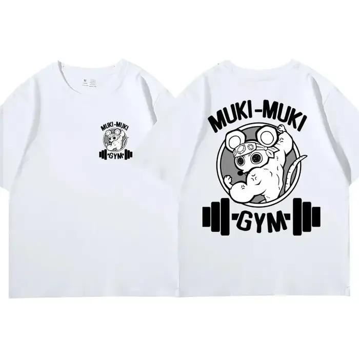 Anime démon Slayer Uzui Tengen imprimer T-shirts unisexe drôle Ninja souris Muki Muki Gym T-shirt so