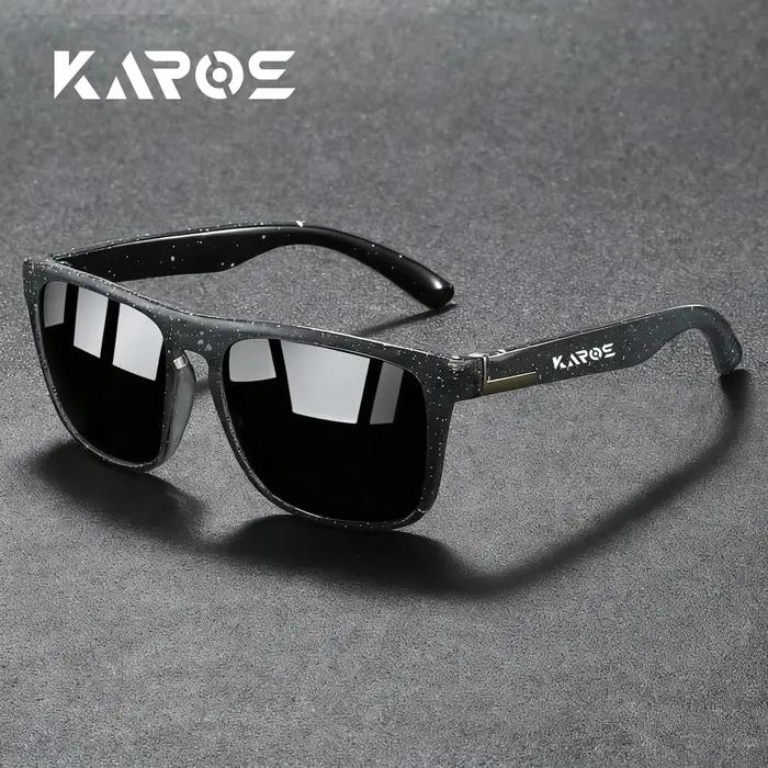 KAROS Lunettes de soleil polarisées de style rétro avec filtre UV400, construction durable pour homm