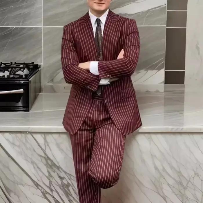 Robe Formelle Décontractée à Simple Boutonnage pour Homme, Tenue de Mariage, de Bureau, de ix, de Ba
