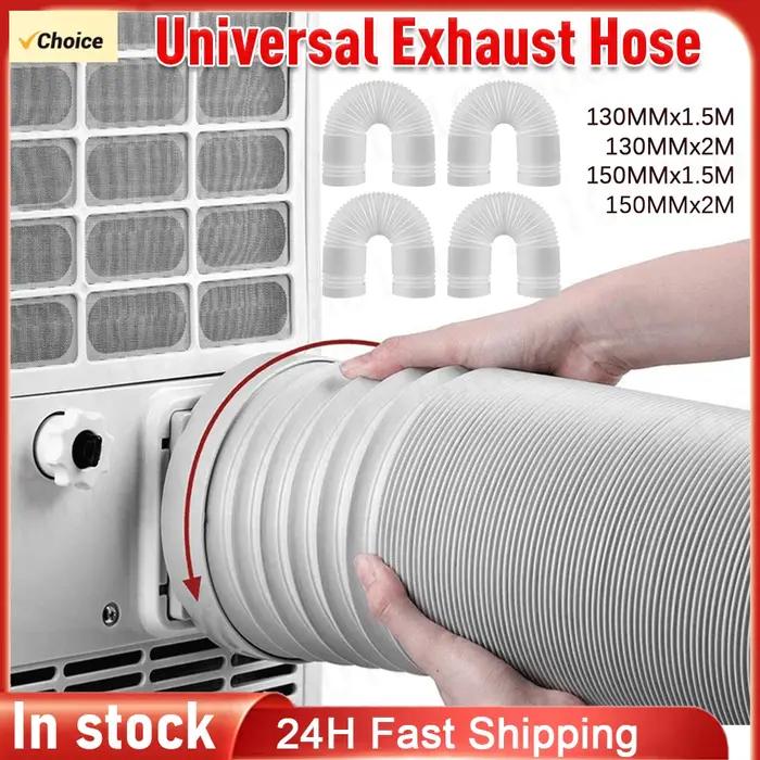 130 150mm tuyau d'extension de conduit télescopique Flexible Mobile climatiseur tuyau d'échappement