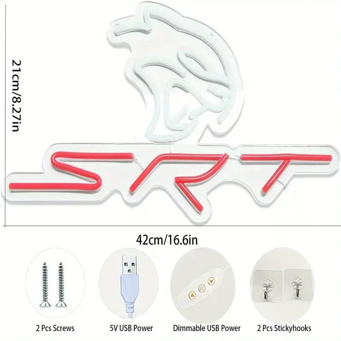 SRT Service de voiture enseignes au néon LED enseigne lumineuse enseignes au néon voiture Refit Gara