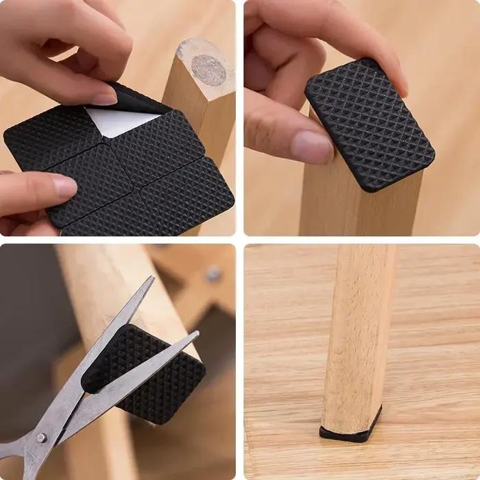 Coussinet de protection en caoutchouc pour pieds de meubles, antidérapant, Flexible, à la mode, pour