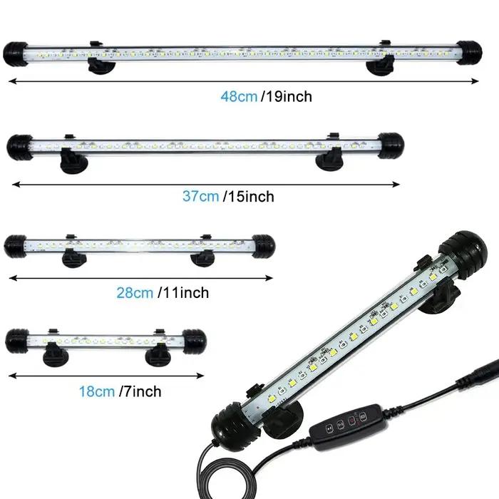 18-48CM LED lumières d'aquarium étanche lumière d'aquarium lampe Submersible à intensité variable av