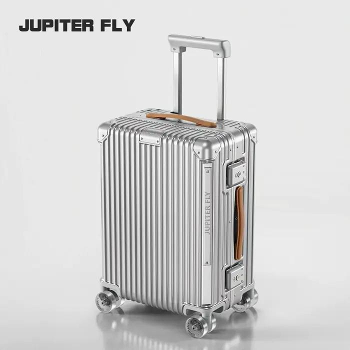 Valise de luxe matériau PC de haute qualité avec cadre en aluminium boîtier de chariot à verrouillag