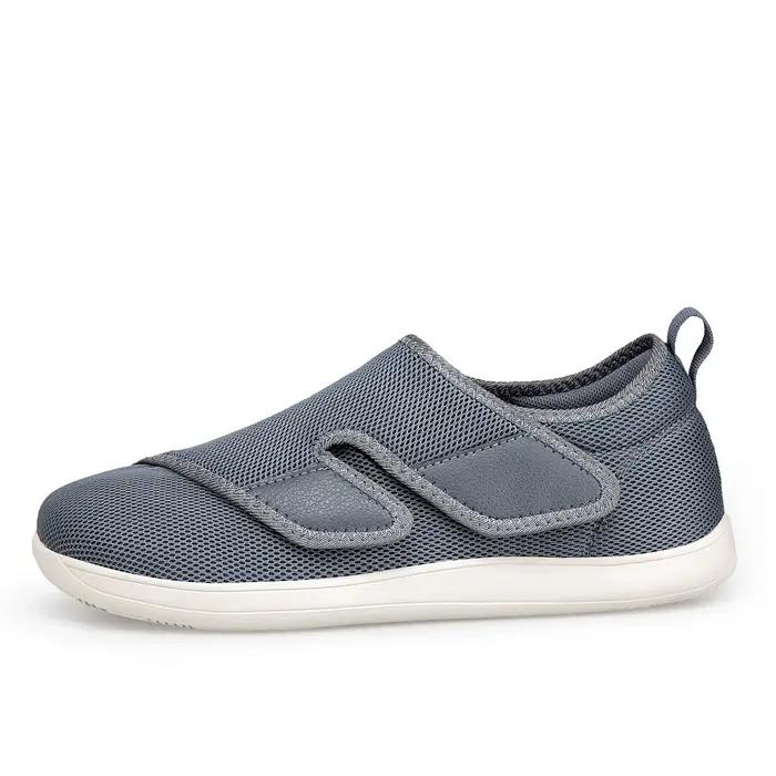 Chaussures Diabétiques Homme EasyTop pour Personnes Âgées, Orthopédiques, Pieds Gonflés, Réglables,