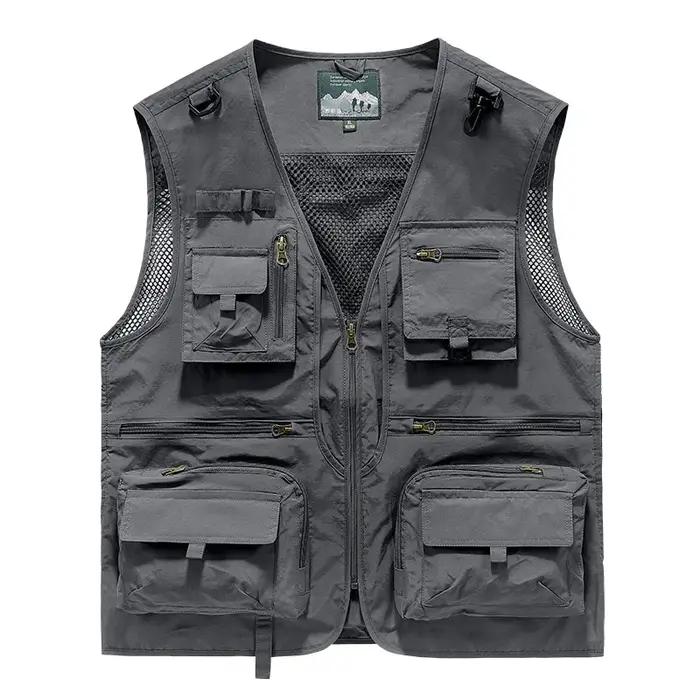 FGKKS – gilet multi-poches pour hommes, nouveau gilet de pêche respirant pour l'extérieur, design de