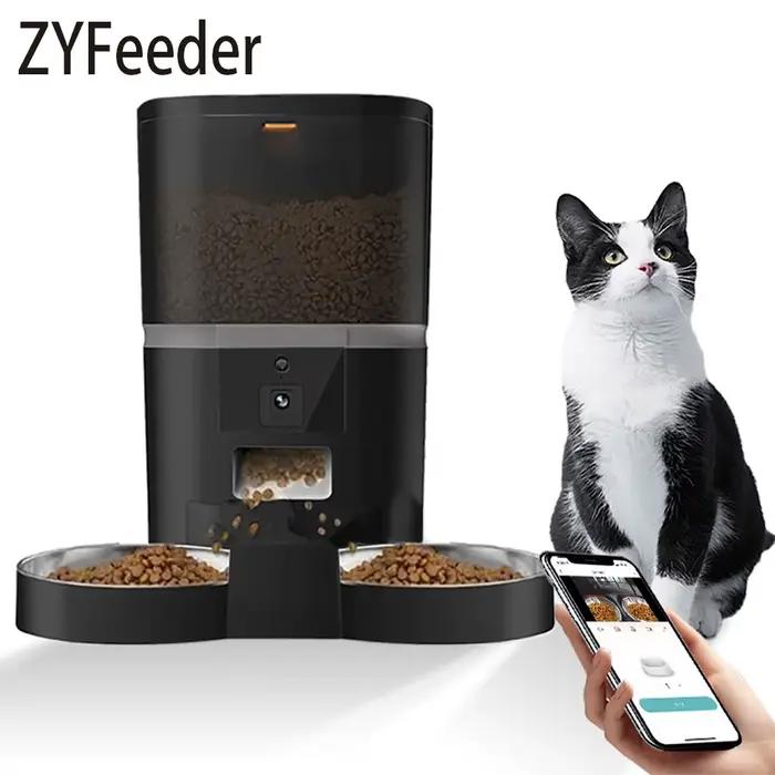Mangeoire automatique intelligente pour animaux de compagnie, distributeur de nourriture, enregistre