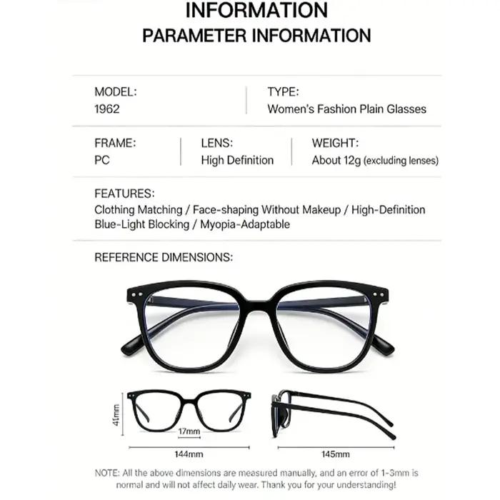Montures de lunettes de style coréen, anti-lumière bleue, design amincissant, look naturel haut de g