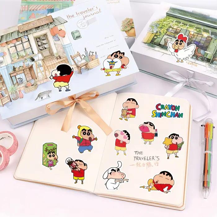 100 pièces dessin animé Crayon Shin Chan autocollants enfants jouets pour voiture ordinateur portabl