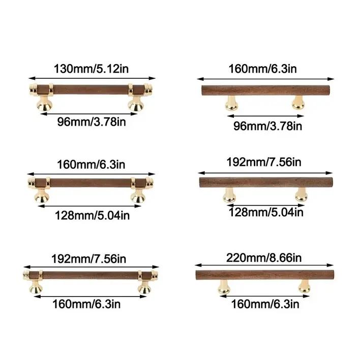 Poignees de porte en bois massif multifonctionnelles differentes tailles pour cuisine armoires meubles durables quincaillerie placards occasions speciales