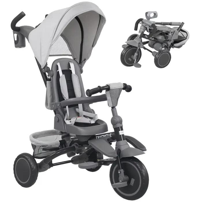 Tricycle évolutif pliable Aiyaplay 6 en 1 pour enfants de 1 à 5 ans avec siège rotatif