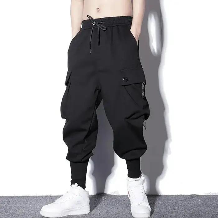 Sarouel ample hommes Cargo pantalon Hip Hop extérieur décontracté cheville longueur pantalon mode St