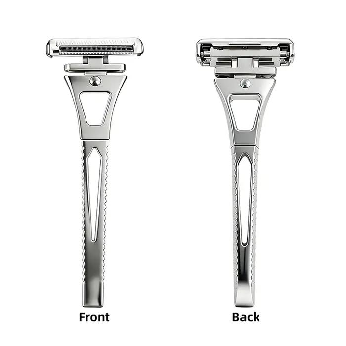 Shavcooo Glide Pro 4D rasoir de sécurité tête rotative en acier inoxydable rasoir pour homme avec su