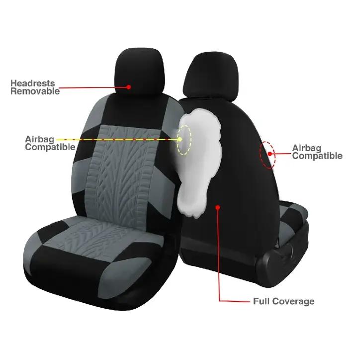 Ensemble de housses de siège de voiture respirantes, coussin de siège, protection complète, ajustement universel, pour tous les jours et occasions spéciales