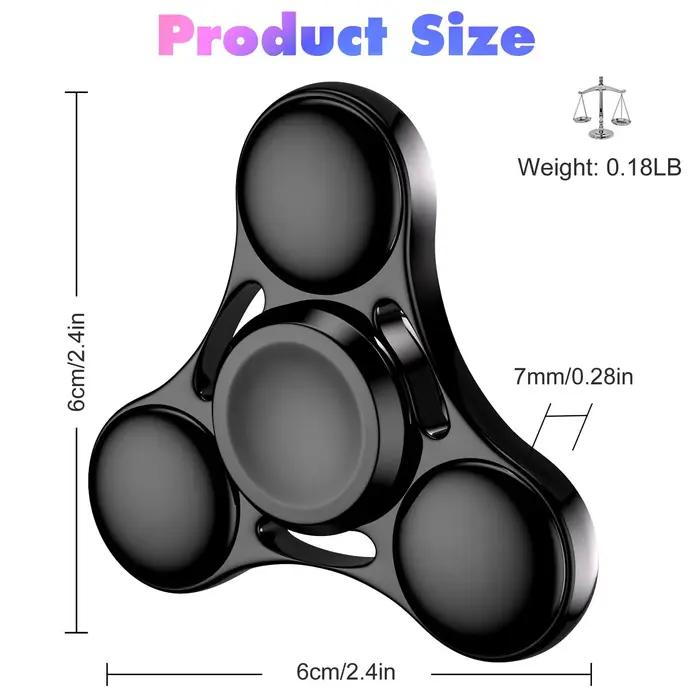 Jouets Fidget Spinner arc-en-ciel en métal UFO, petits Spinners à doigts portables, cadeau pour enfa