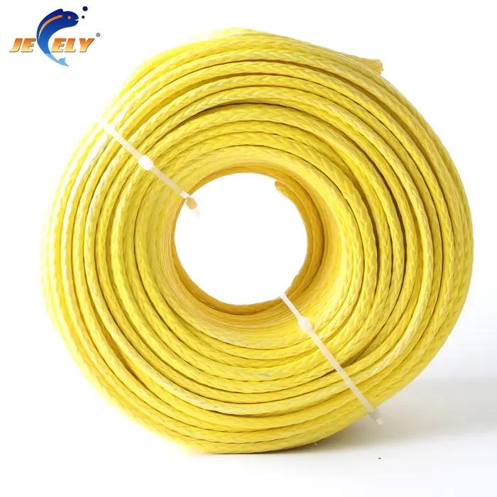 Corde de treuil à tresse unique, fibre de sang kgs Uhmwpe, 50m, 4mm, 12 brins