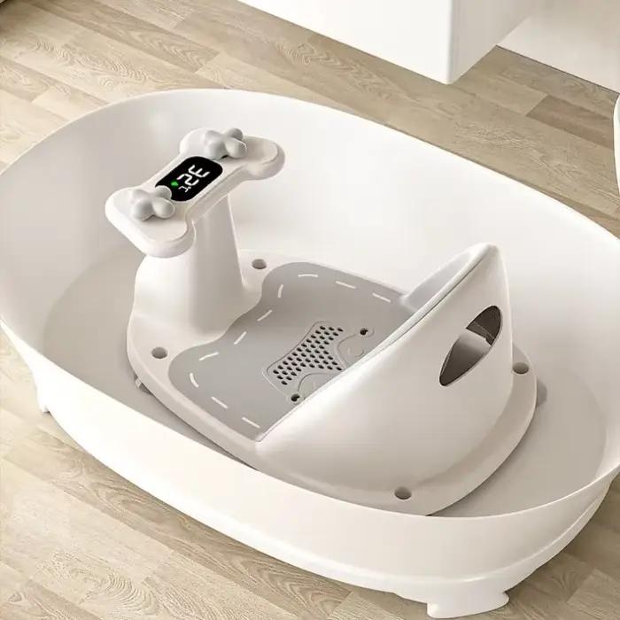 Siège de douche pour enfants support de douche portable nouveau-nés jeunes enfants accessoires de croissance détecteur de température sécurité confort ludique