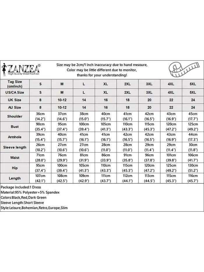 ZANZEA – Robe sirène élégante pour femmes, mode, manches courtes, col rond, ourlet à volants, ajusté