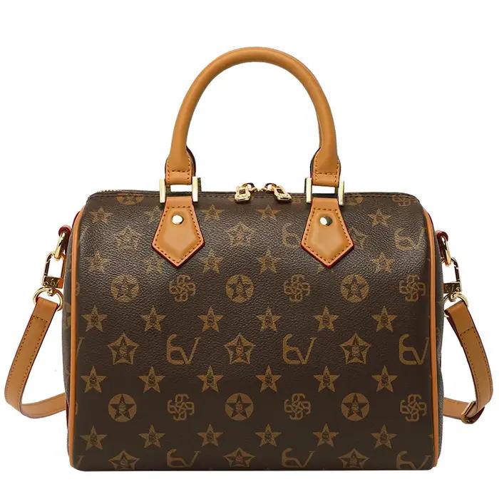Sac à langer Designer Paris Letter Logo pour femme, élégant sac fourre-tout en cuir vintage avec ban
