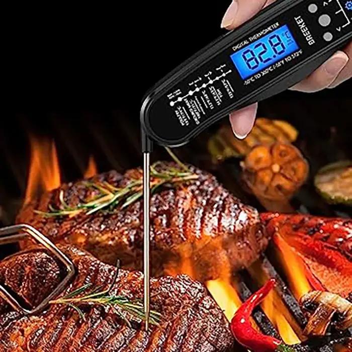 Thermomètre alimentaire de cuisine numérique pour thermomètre à viande avec 2 sondes pour la cuisson