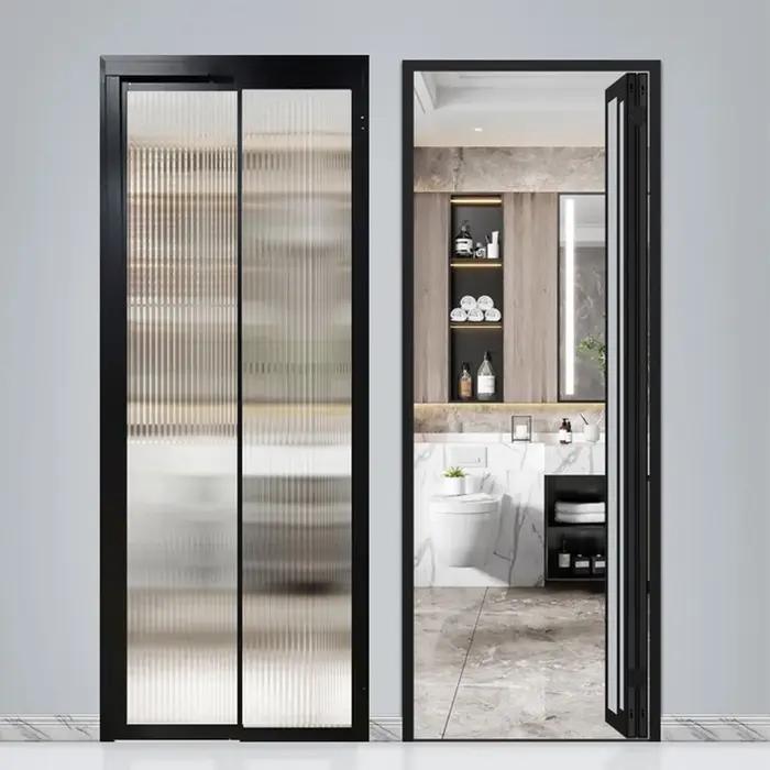 Porte coulissante double verre aluminium personnalisable pour jardin maison modernisation intérieure-extérieure