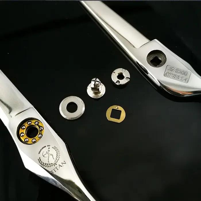 TITAN – ensemble de ciseaux à cheveux professionnels, outils de coupe pour salon de coiffure, barbie