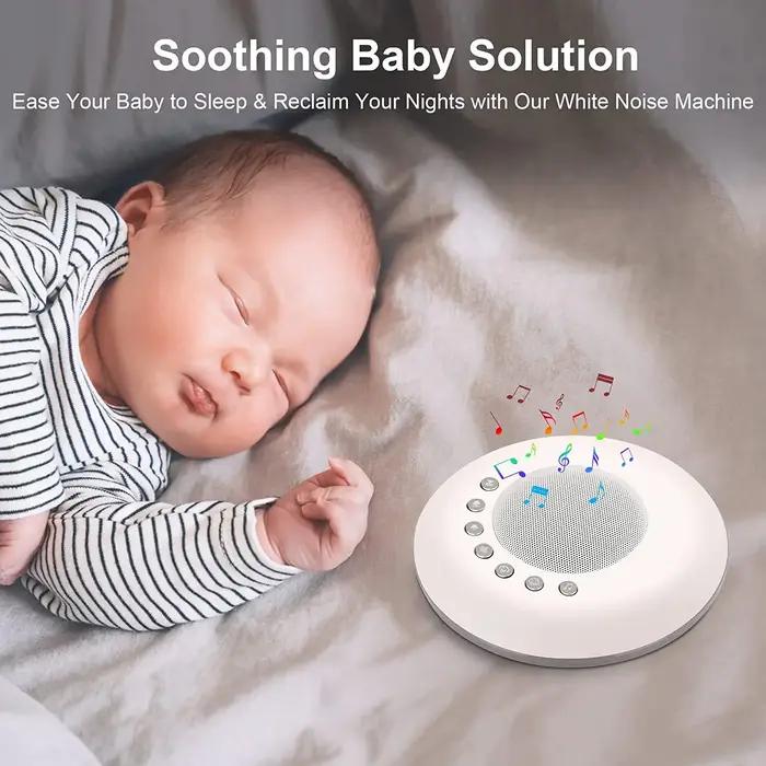 Machine à bruit blanc portable pour bébé - 28 sons apaisants, rechargeable USB, aide au sommeil