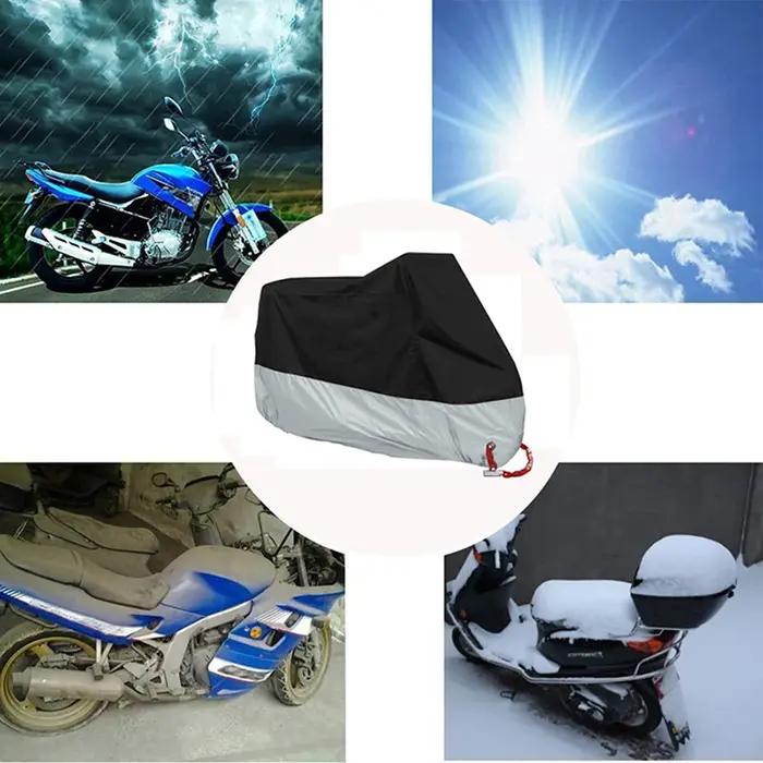 Tout nouveau S M L XL 2XL 3XL 4XL universel extérieur UV protecteur étanche Moto couverture Bache Fu