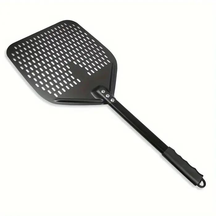 Pelle à pizza perforée rectangulaire, 30.48x35.56 cm, pour transfert, professionnelle, en aluminium,