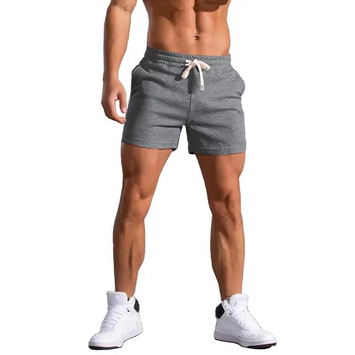 Shorts pour hommes été casual respirant cordon pantalon court couleur unie Boardshorts Joggers sport