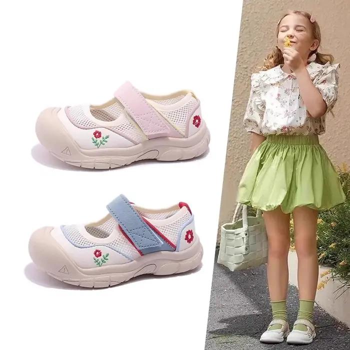Sandales en maille pour enfants, antidérapantes, chaussures de sport pour tout-petits, garçons et fi
